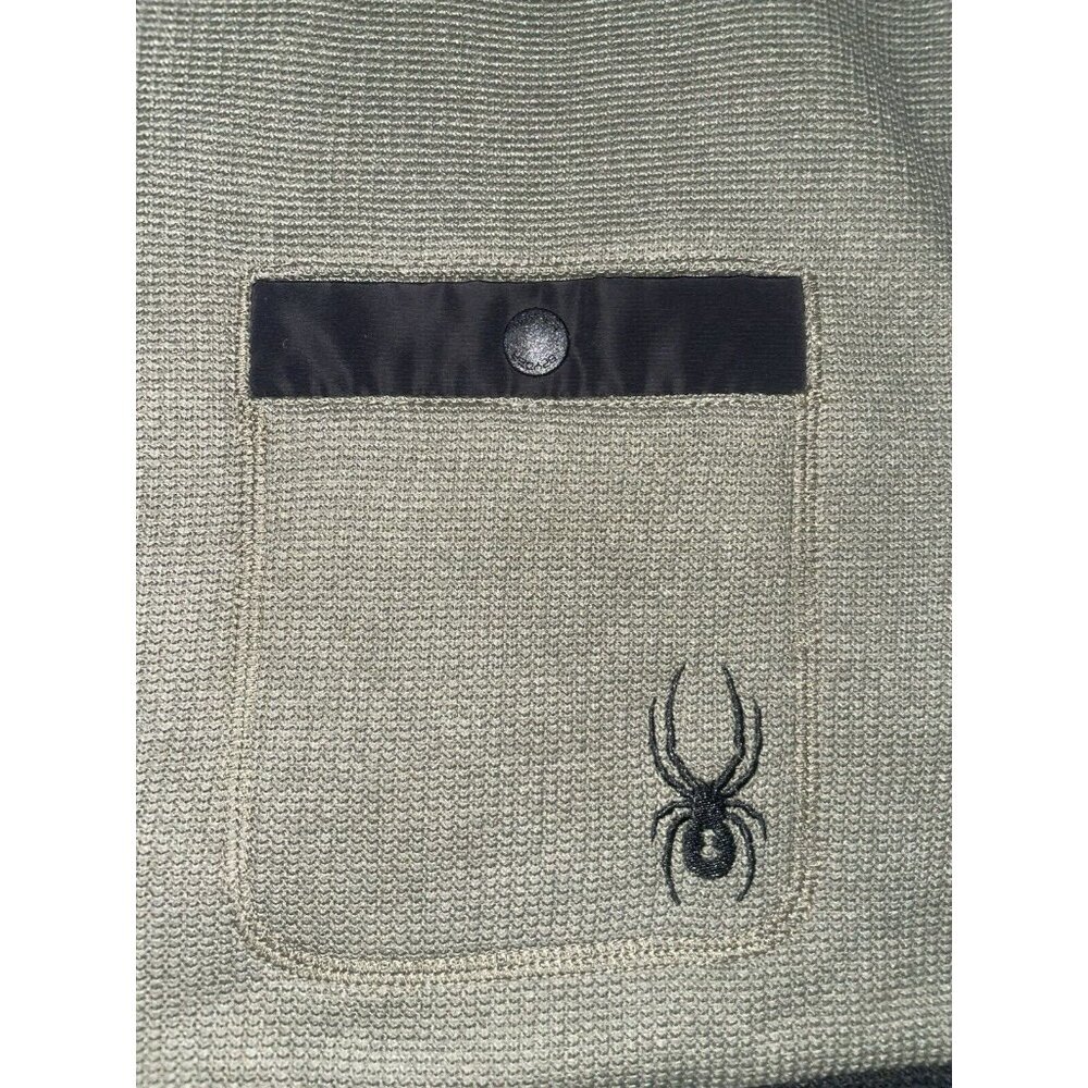Spyder 1/2 Zip Sweatshirt Fleece Jacket Men’s Small Tea Leaf Green Black NWT - Picture 5 of 10